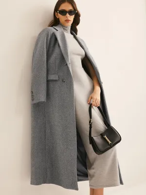VICTORIA | LAPEL COLLARED LONG COAT