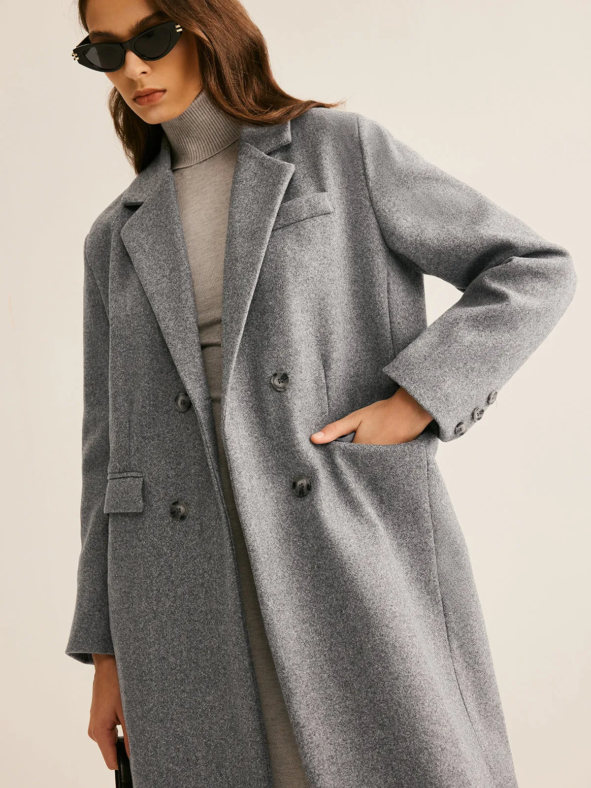 VICTORIA | LAPEL COLLARED LONG COAT