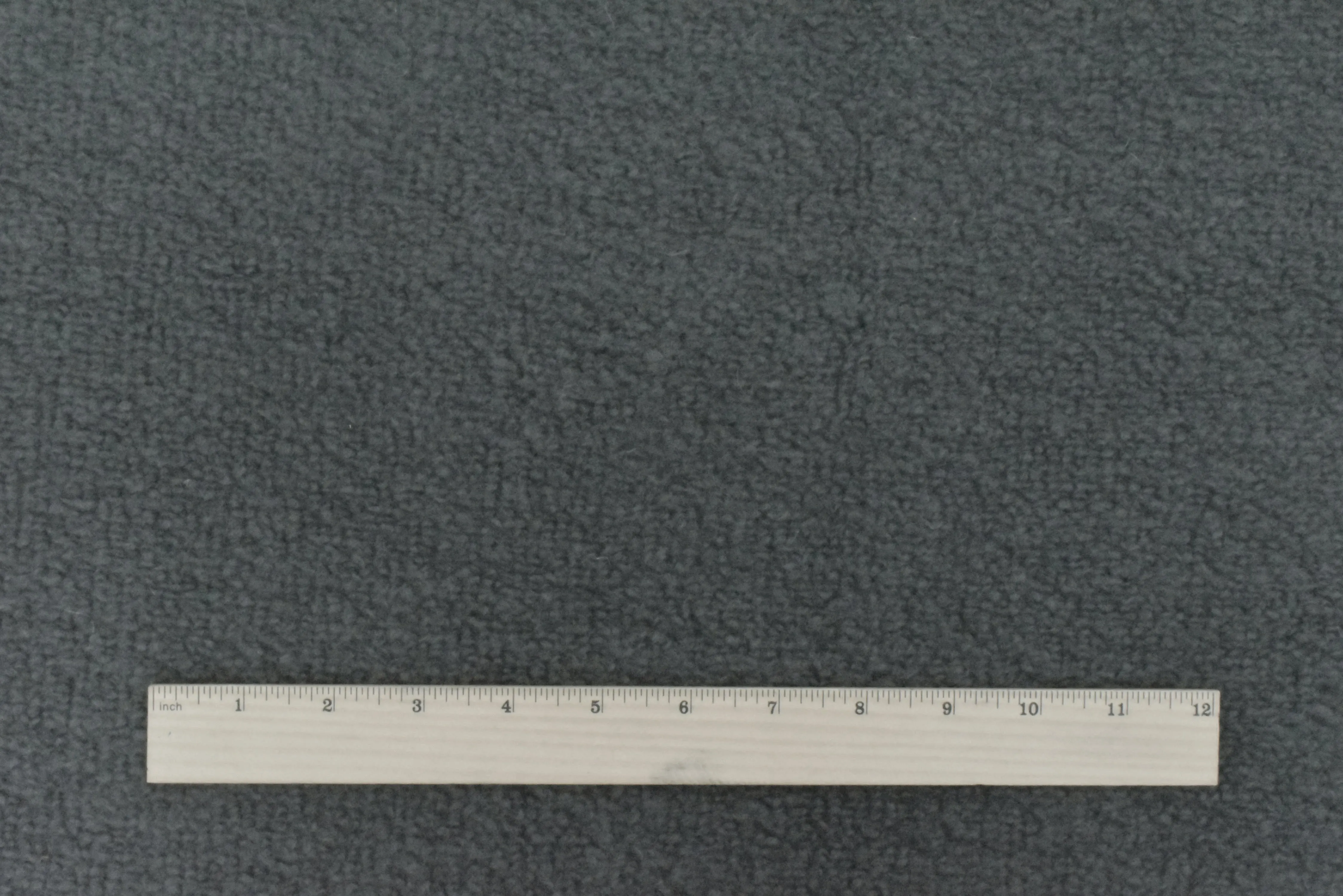 Weathered Gray Solid Wool Polyester Berber Fleece Knit Fabric