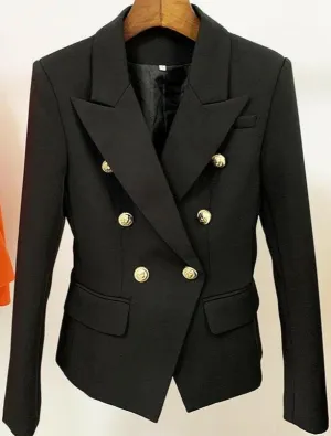 Women’s Classic European Double-Breasted Suit Jacket