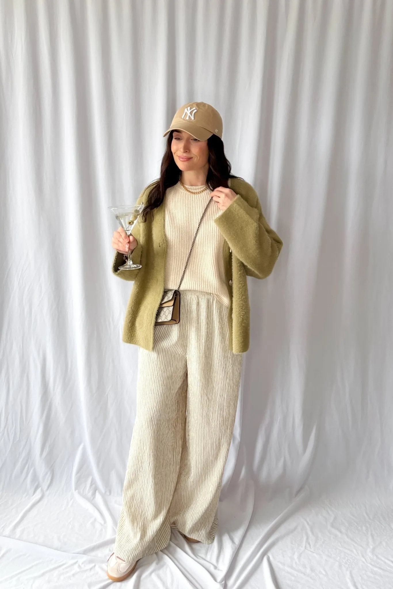 Women's Enchanted Olive Fuzzy Cardigan Coat | Green