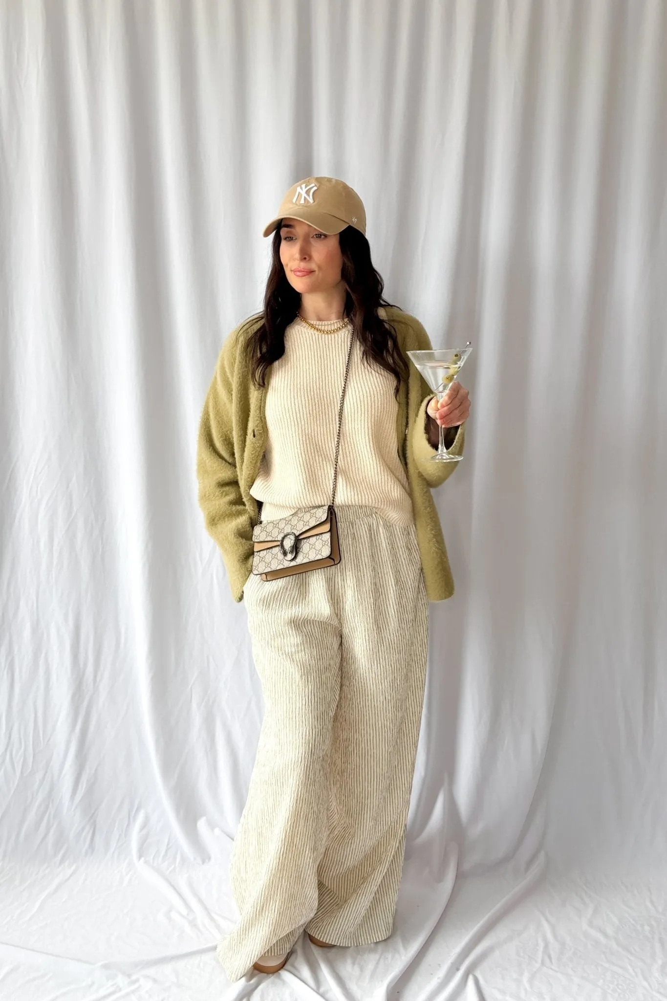 Women's Enchanted Olive Fuzzy Cardigan Coat | Green